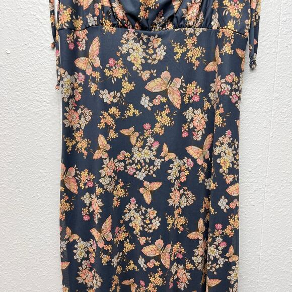 Live To Be Spoiled Y2K Womens Dress Small Babydoll Mesh Midi Butterfly Print - Picture 5 of 14